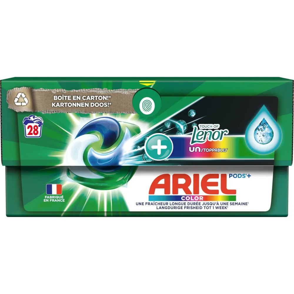 Clearance Ariel Pods+, +Touch Van Unst Color Vloeibaar Wasmiddelcapsules - 4 X 28 Wasbeurten - 112 Wasbeurten