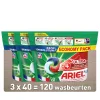 Outlet Ariel Pods+ Vloeibaar Wasmiddelcapsules + Ultra Vlekverwijderaar - 3 X 40 Wasbeurten - 120 Wasbeurten