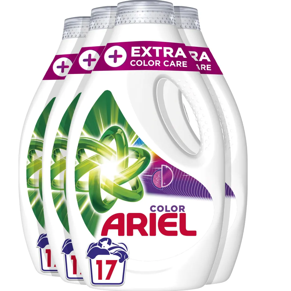Online Ariel Vloeibaar Wasmiddel + Extra Kleurverzorging - 4 X 17 Wasbeurten - 68 Wasbeurten