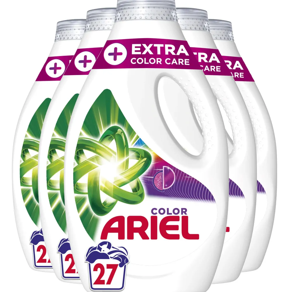 Clearance Ariel Vloeibaar Wasmiddel + Extra Kleurverzorging - 5 X 27 Wasbeurten - 135 Wasbeurten