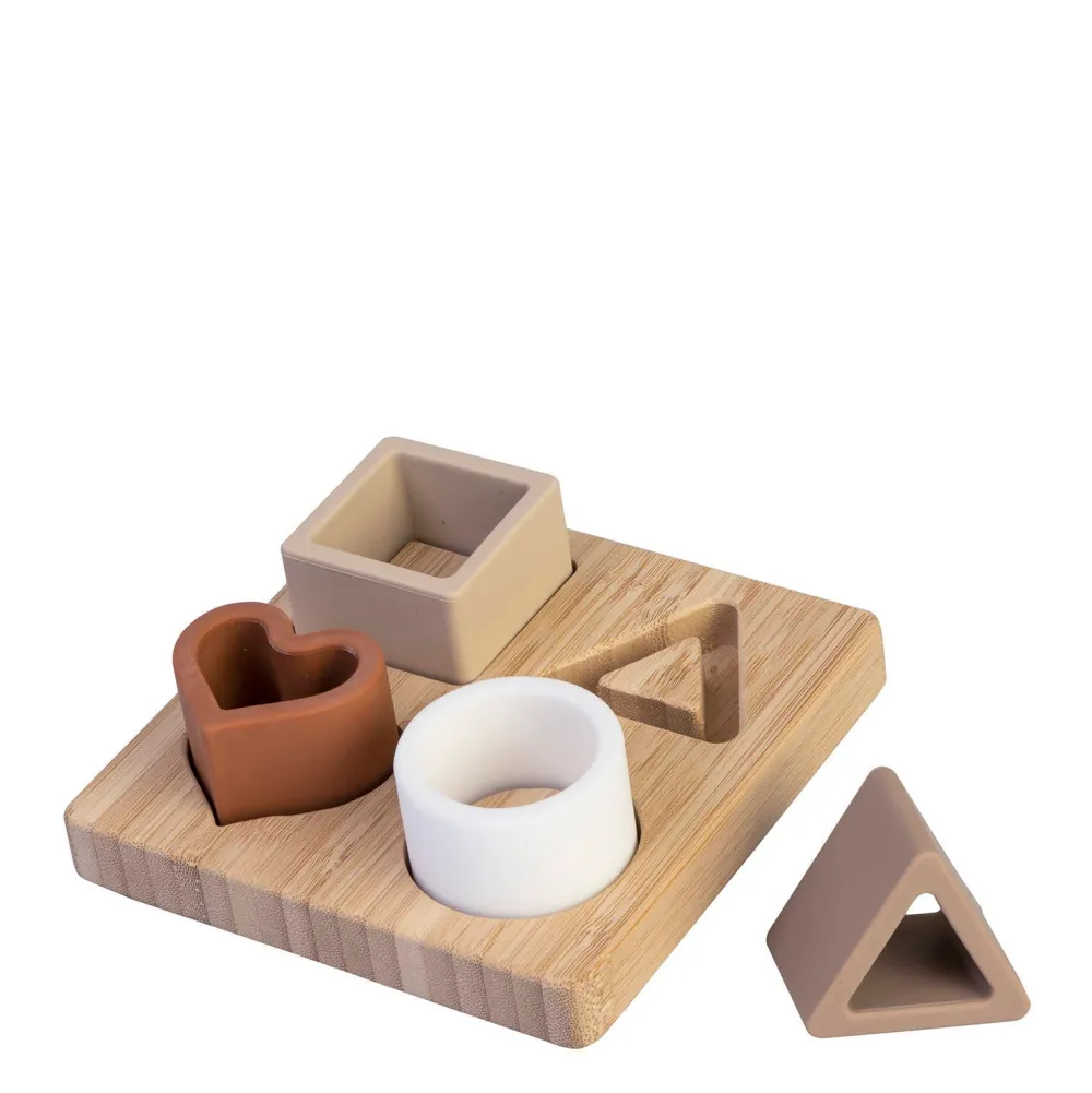 BamBam Bamboo & Bpa Free Stove Blokpuzzel 4 Stukjes