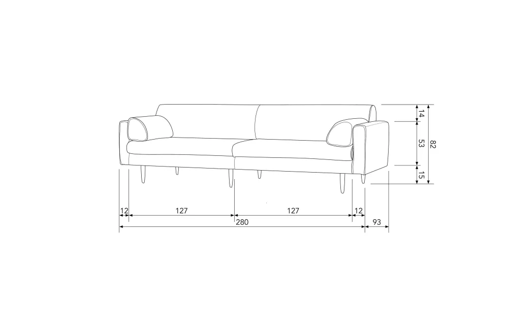 New BePureHome 3-Zitsbank Muze