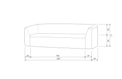 Best BePureHome 3-Zitsbank Sloping