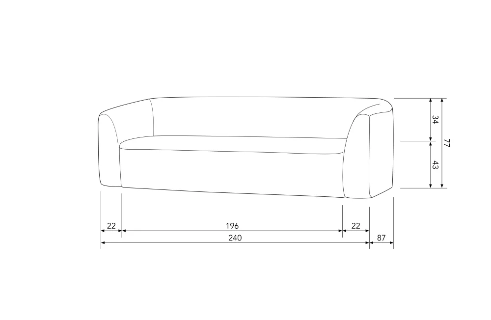 Best BePureHome 3-Zitsbank Sloping