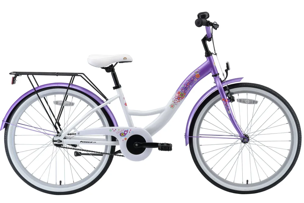 BikeStar Classic Kinderfiets 24 Inch Lila