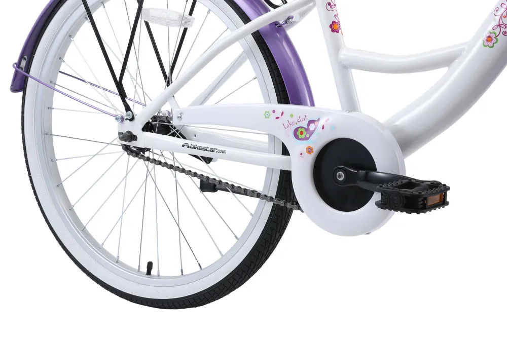 BikeStar Classic Kinderfiets 24 Inch Lila