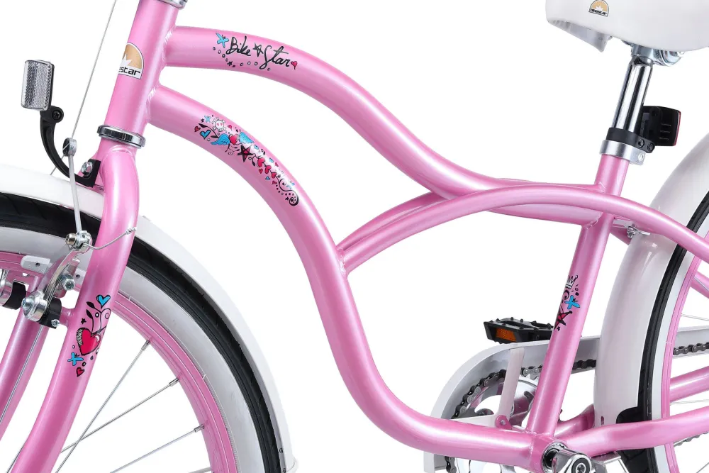 BikeStar Classic Kinderfiets 24 Inch Roze