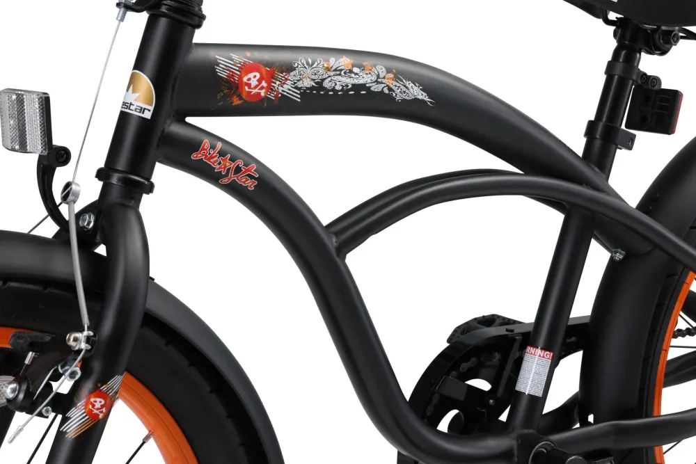 BikeStar Cruiser Kinderfiets 20 Inch Zwart