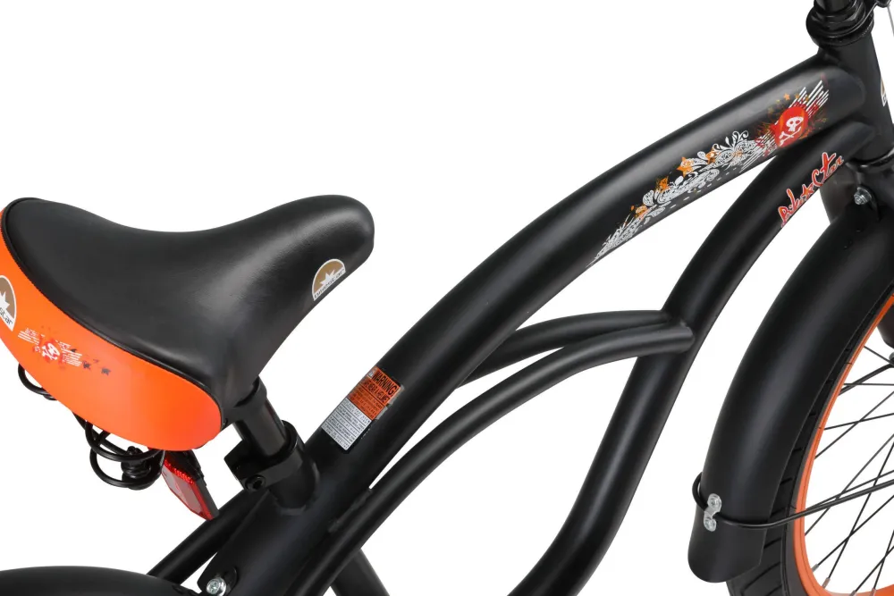 BikeStar Cruiser Kinderfiets 20 Inch Zwart