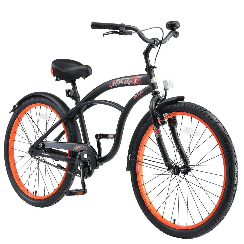 BikeStar Cruiser Kinderfiets 24 Inch Zwart