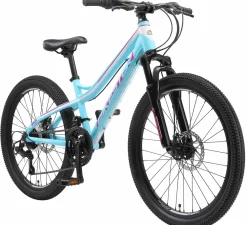 BikeStar Hardtail Mtb Kinderfiets 24 Inch Turquoise /Wit, 21 Speed