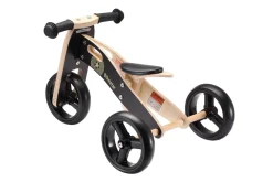 BikeStar Mini Loopfiets 2 In 1, Hout, Zwart