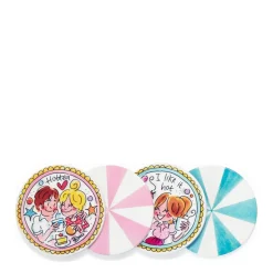 Outlet Blond Amsterdam Onderzetters Even Bijkletsen (Set Van 4)