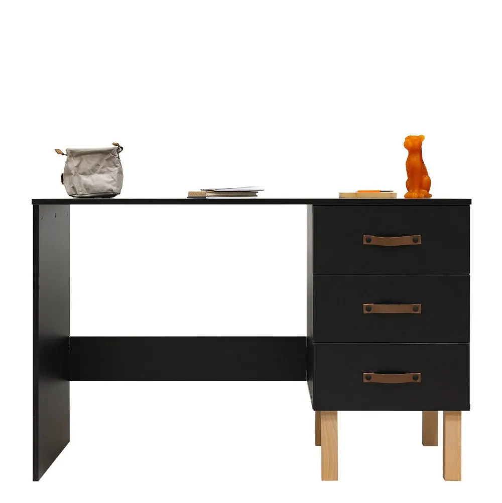 Discount Bopita Bureau Floris Mat Zwart/Naturel