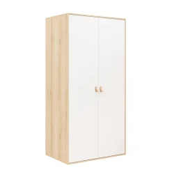Hot Bopita 2-Deurskast Lucas Wit/Naturel