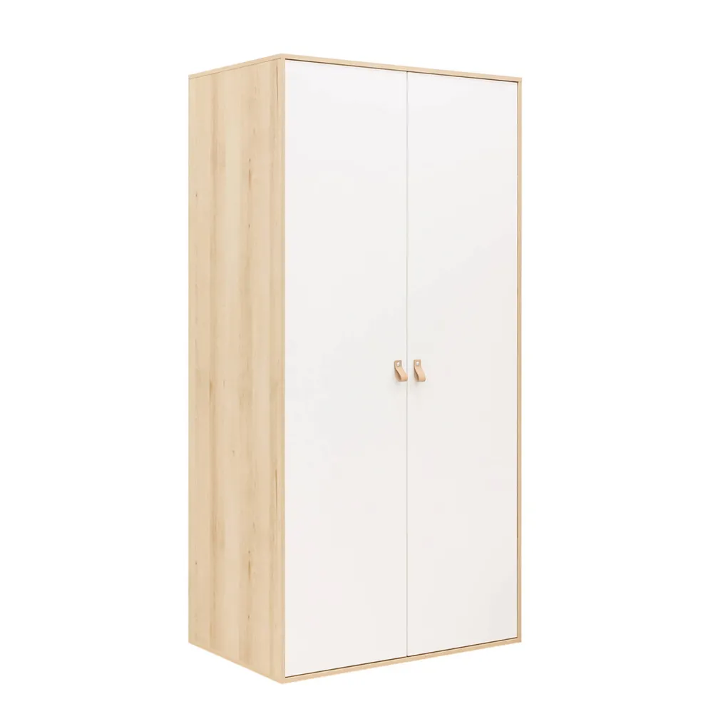 Hot Bopita 2-Deurskast Lucas Wit/Naturel