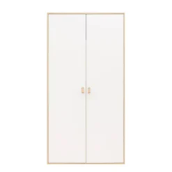 Hot Bopita 2-Deurskast Lucas Wit/Naturel