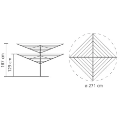 Hot Brabantia Lift-O-Matic Droogmolen