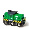 Brio Houten Locomotief Voor Goederentrein Op Batterijen - 33214