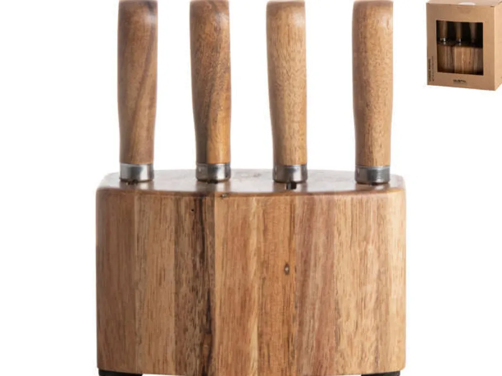 Online CasaLupo Kaasmesjes Met Houder - 4 Stuks