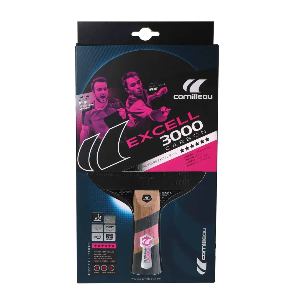 Cornilleau Excell 3000 Carbon Bat Indoor