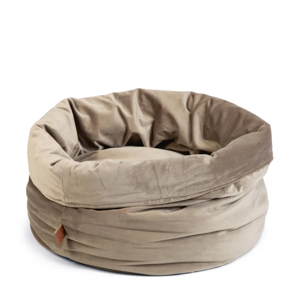 Best Designed by Lotte Fluco Kattenmand - Fluweel - Grijs - 45X45X35 Cm