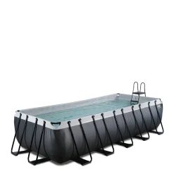 EXIT Black Leather Zwembad 540X250X122Cm Met Filterpomp