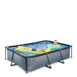 EXIT Frame Pool 300X200X65Cm (12V Cartridge Filter) - Grijs