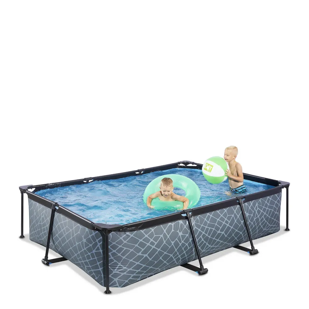 EXIT Frame Pool 300X200X65Cm (12V Cartridge Filter) - Grijs