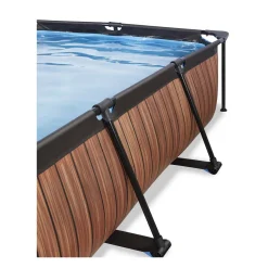 EXIT Frame Pool 300X200X65Cm (12V Cartridge Filter) - Houtbruin