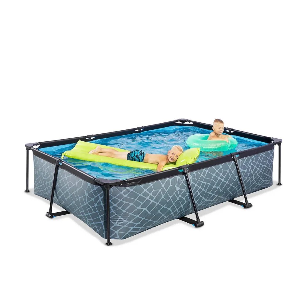 EXIT Frame Pool 300X200X65Cm (12V Cartridge Filter) - Grijs