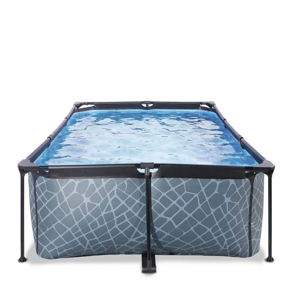 EXIT Frame Pool 220X150X60Cm (12V Cartridge Filter) - Grijs