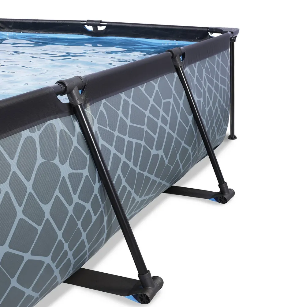 EXIT Frame Pool 220X150X60Cm (12V Cartridge Filter) - Grijs