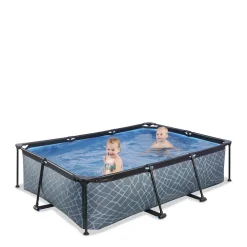 EXIT Frame Pool 220X150X60Cm (12V Cartridge Filter) - Grijs