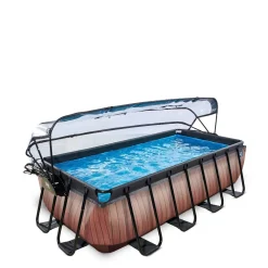 EXIT Zwembad Wood Met Overkapping (400X200 Cm)