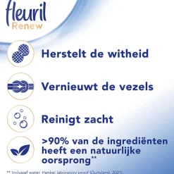 New Fleuril Renew Liquid White - - Vloeibaar Wasmiddel - Voordeelverpakking - 4 X 49 Wasbeurten - 196 Wasbeurten