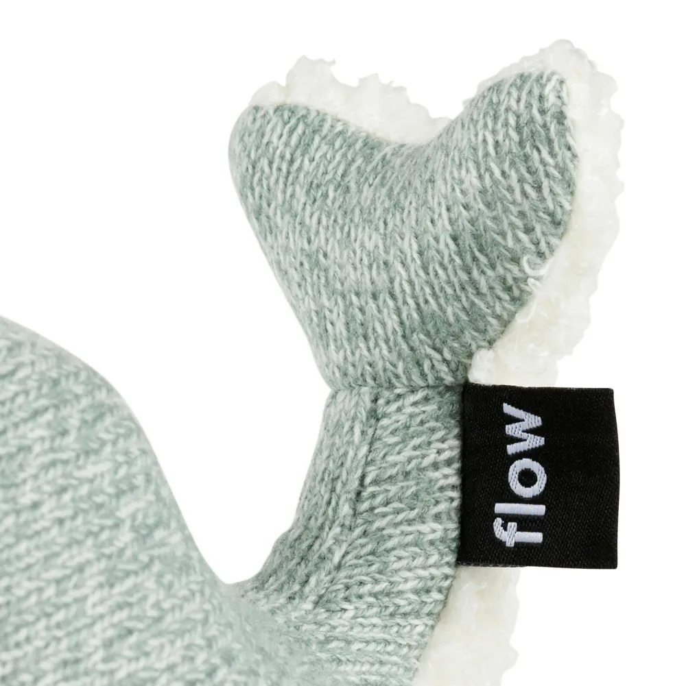 Flow Amsterdam Hartslagknuffel Moby Walvis Groen - Knuffel 24 Cm