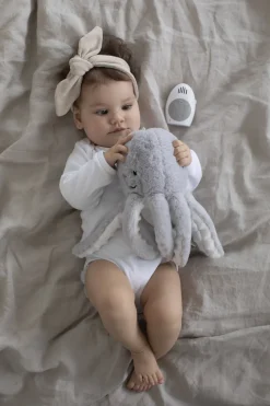 Flow Amsterdam Hartslagknuffel Olly Octopus Grijs - Knuffel 24 Cm