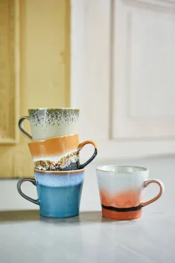 Discount HKliving Cappuccinomok 70'S (O8,5 Cm) (300 Ml) (Set Van 4)