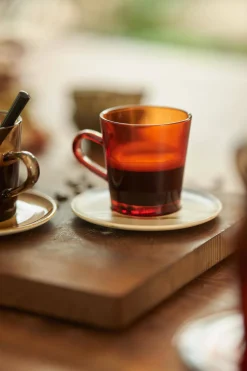 New HKliving Koffieglas 70'S (O7,7 Cm) (200 Ml) (Set Van 4)