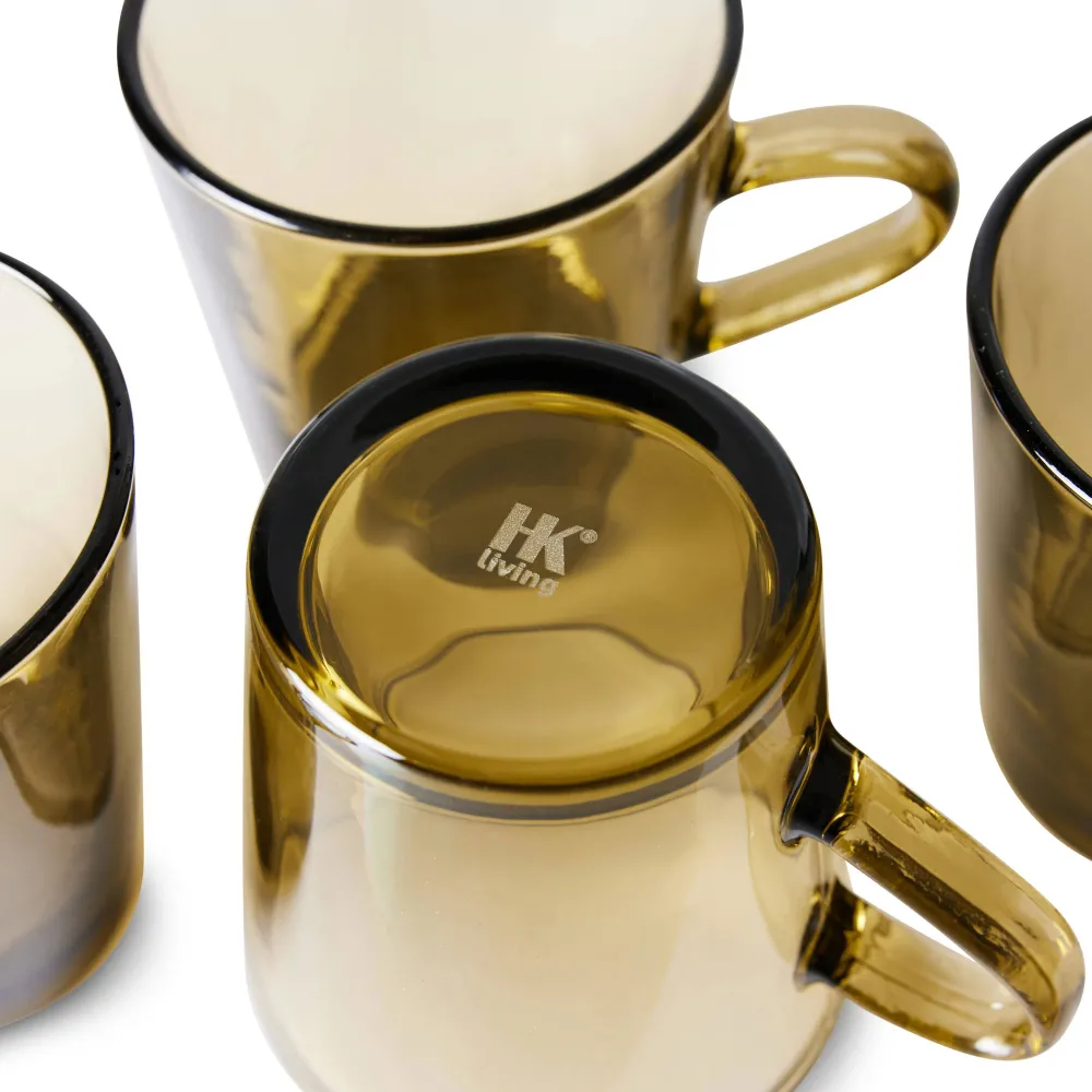 Outlet HKliving Koffieglas 70'S (O7,7 Cm) (200 Ml) (Set Van 4)