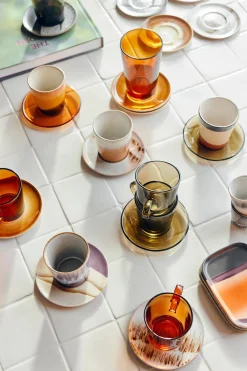 Outlet HKliving Koffieglas 70'S (O7,7 Cm) (200 Ml) (Set Van 4)