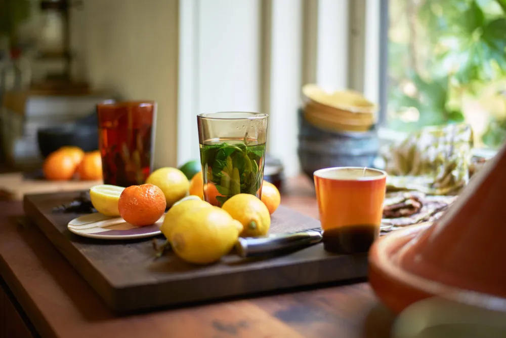 Outlet HKliving Theeglas 70'S (O8,7 Cm) (400 Ml) (Set Van 4)