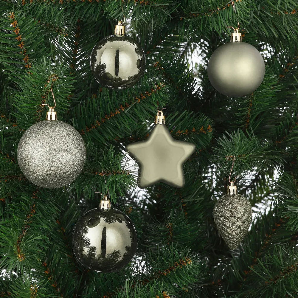 New House of Seasons Kerstbal Onbreekbaar (Set Van 40) (O8 Cm)