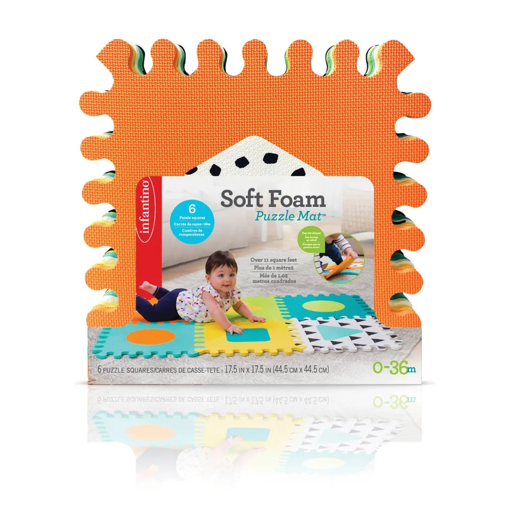 Infantino Main - Soft Foam Puzzle Mat Vloerpuzzel 6 Stukjes