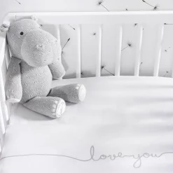 Outlet Jollein Baby Ledikantlaken 120X150Cm Love You Grey