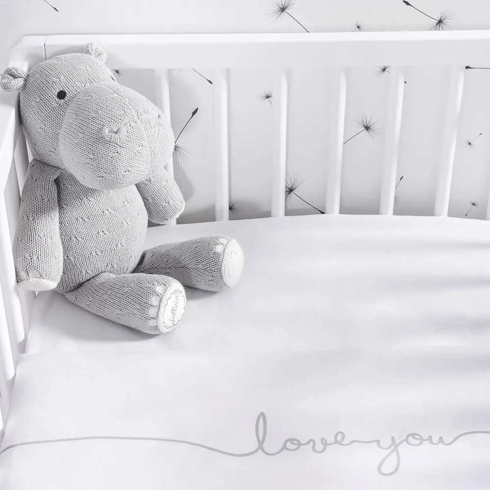 Outlet Jollein Baby Ledikantlaken 120X150Cm Love You Grey