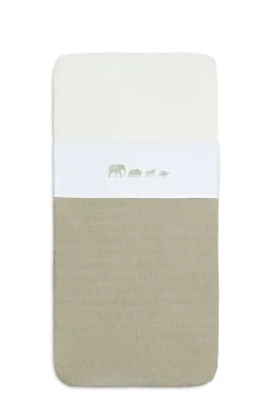 New Jollein Baby Wieglaken 75X100Cm Animals - Olive Green