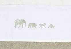 New Jollein Baby Wieglaken 75X100Cm Animals - Olive Green
