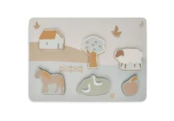 Jollein Houten Puzzel 28X10X2Cm Farm Houten Legpuzzel 6 Stukjes